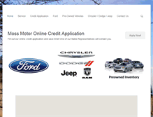 Tablet Screenshot of mossmotorco.com